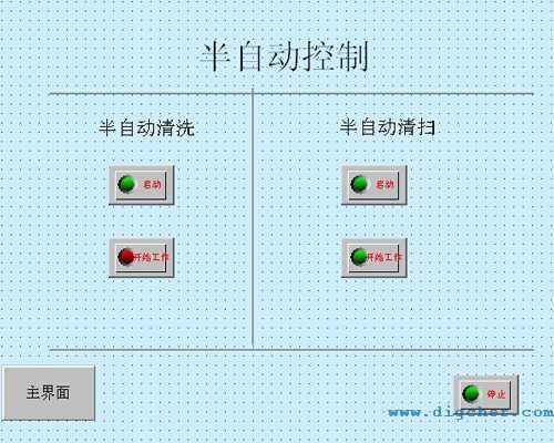 创盈公铁两用轨道清洗清扫车半自动控制界面